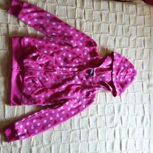 💜3 for $10💜Girls pink poke a dot zip up jacket